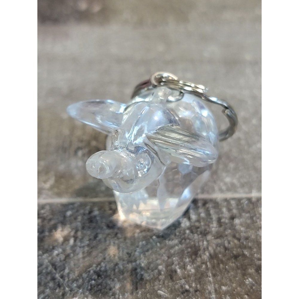 Clear elephant keychains toy figure accessory